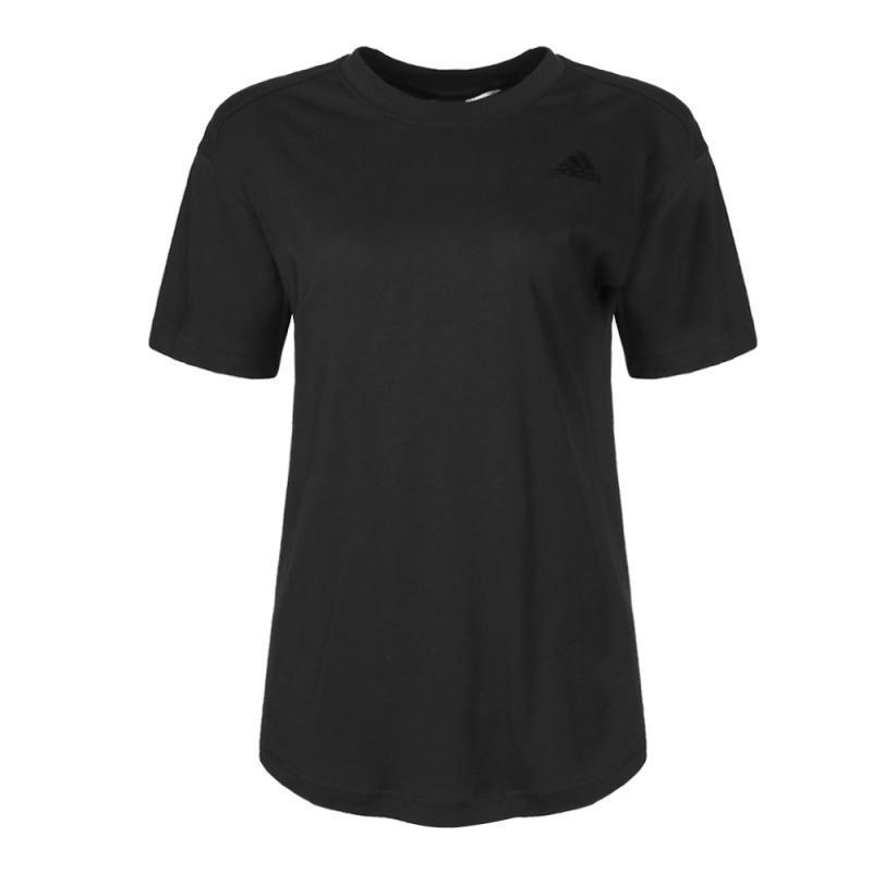 adidas阿迪达斯2018女子IDLINEAGEW圆领短T恤CV4586_1 M 黑