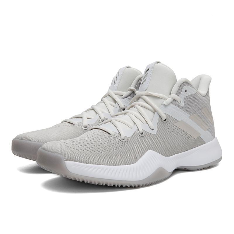 adidas阿迪达斯2018男子MadBounce团队蓝球鞋B27856_1 银灰/浅灰 44码