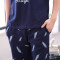 2018纯棉短袖短裤男士睡衣 夏季可外穿男式爸爸休闲家居服男 夏天全棉中老年人居家服套装7806 L码 1号款