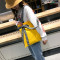 森系韩版新款校园单肩手提包女文艺小清新原宿百搭学生帆布袋 黑色