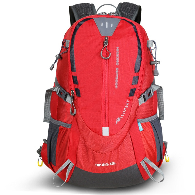 超轻骑行背包双肩包男女悬浮透气背负户外小登山包30l40l_3 红色