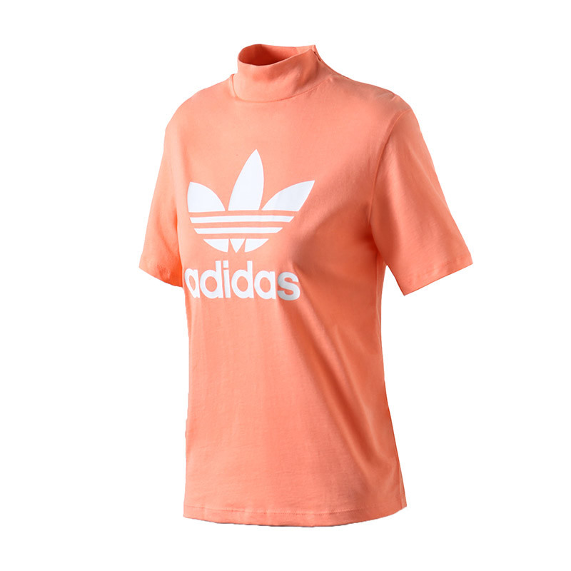 adidas阿迪达斯三叶草女子夏季新款logo款休闲运动短袖T恤CY7517. 30 CY7517橘色