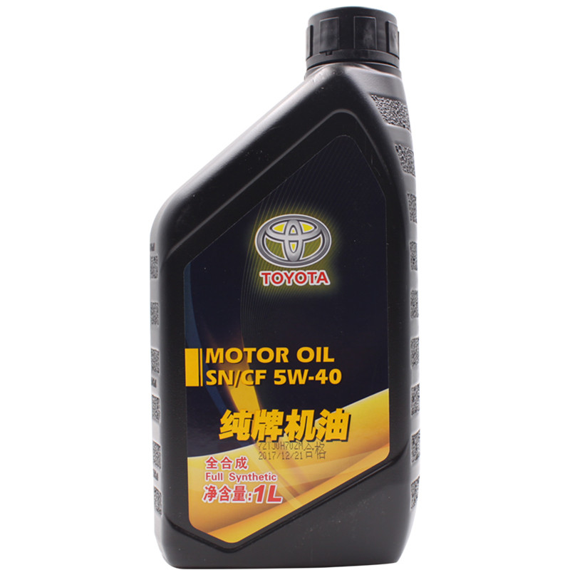 丰田(TOYOTA)纯牌 一汽原厂全合成机油/润滑油SN级5W-40 1L 卡罗拉RAV4荣放/锐志/皇冠/普拉多