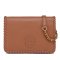 Tory Burch 托里伯奇香港直邮 TB女包硬·欧美时尚牛皮小号编织链条包 单肩吧 女斜挎包51159762 棕色