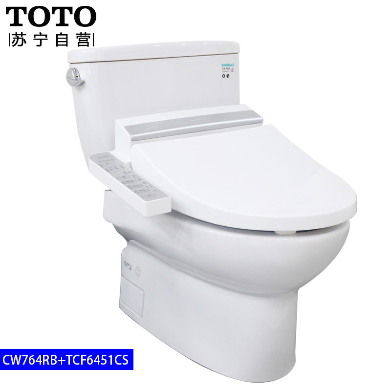 TOTO马桶 分体坐便器马桶 静音节水防堵马桶CW764RB+TCF6631CS CW764RB+TCF6451CS