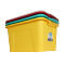 茶花收纳箱塑料大号有盖箱子衣物被子玩具收纳整理箱收纳盒储物箱 58L黄色