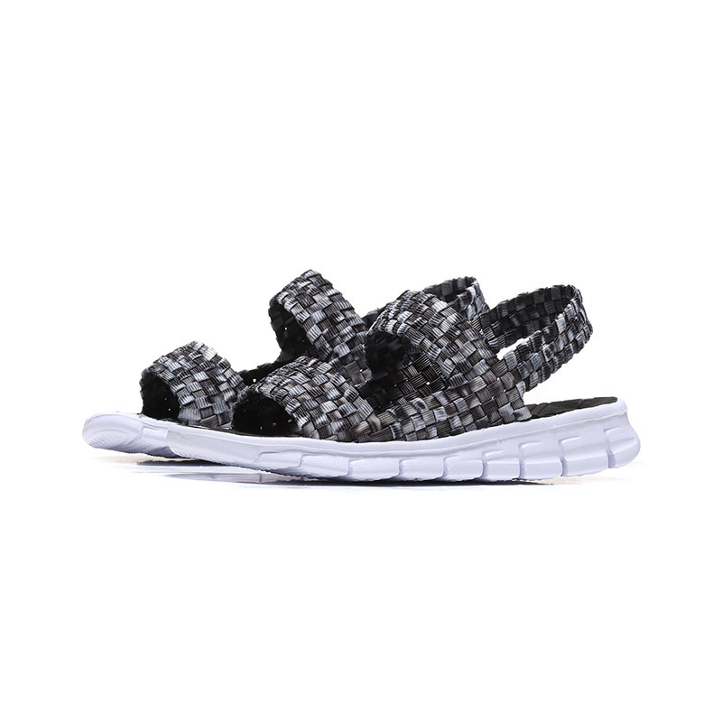 Skechers斯凯奇女童休闲鞋夏季轻便舒适编织凉鞋664082L. 664082L/BLK黑色 28.5/适合脚长175mm