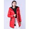 千仞岗新品羽绒服女中长款修身时尚连帽冬装外套Q-1731 红色 155