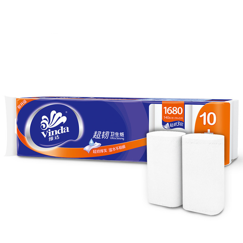 维达（Vinda) 无芯卷纸 三层 140g*12卷 V4457（单位：提 ）