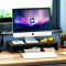 电脑显示器办公 台式桌面增高架子底座支架桌上键盘收纳垫高置物架 原木色3层柜