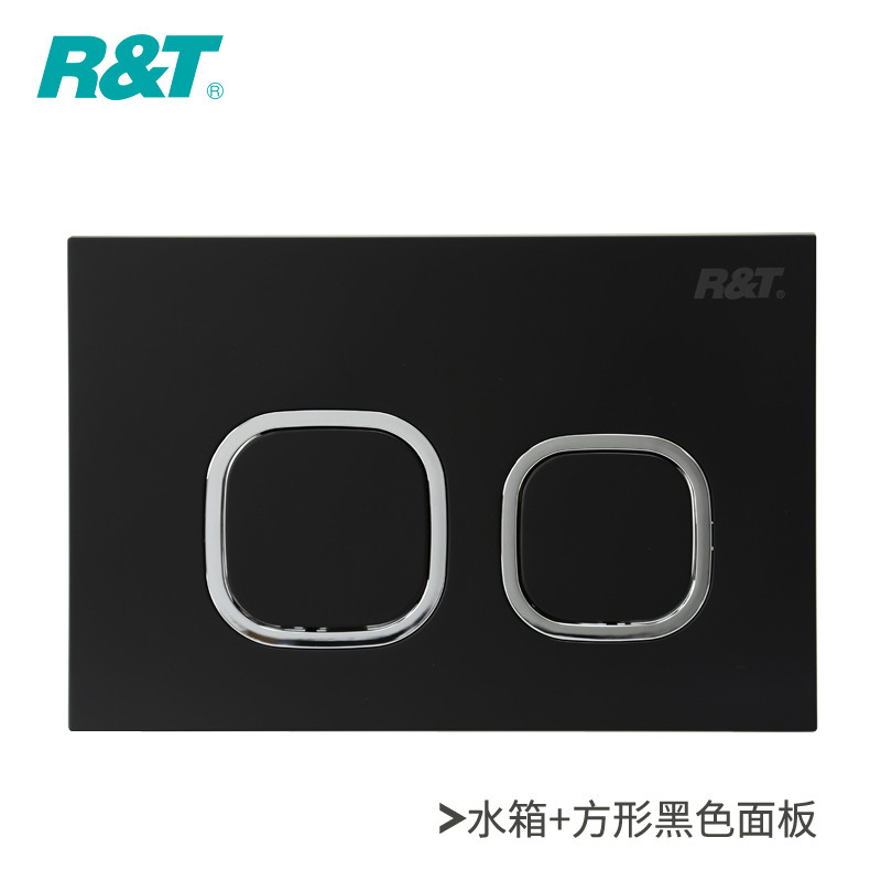 瑞尔特R&T 隐藏式水箱 配蹲便器 落地马桶 G30032 嵌入式水箱 配方型黑色面板