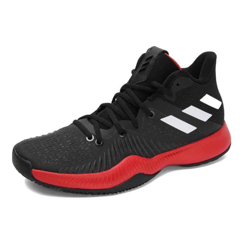 adidas阿迪达斯2018年新款男子MadBounce篮球团队基础篮球鞋_4 1号黑色/碳黑/亮白 42.5码码