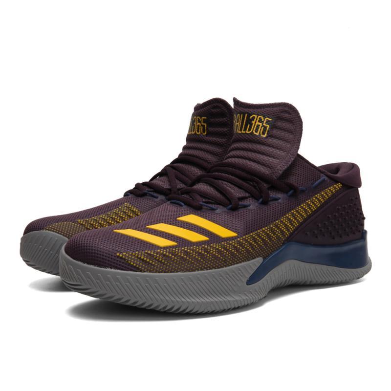 adidas阿迪达斯2018男子Ball365IILow团队篮球鞋CQ0468_2 暗墨水红/暗靛蓝/日光黄 42码