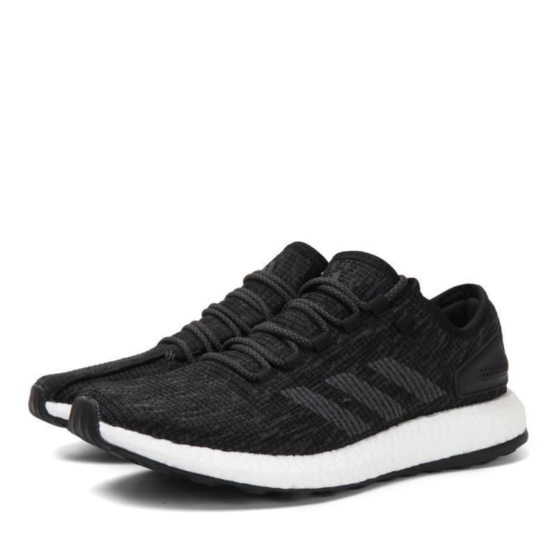 adidas阿迪达斯2018中性PureBOOST跑步鞋_9 1号黑色/纯质灰 43码