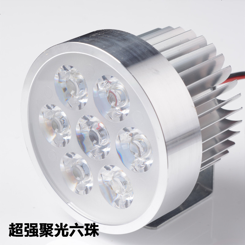 挖掘机大灯外置汽车货车铲车越野车工程工作射灯12V24V超亮 超强聚光六珠