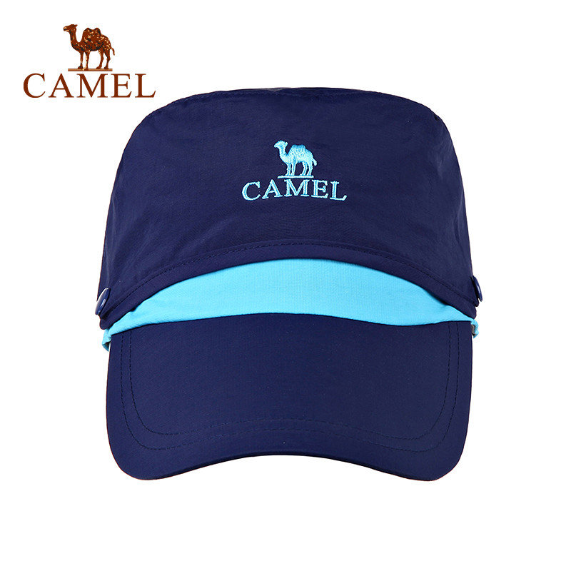 CAMEL骆驼户外棒球帽 男女通用可拆卸旅游野营棒球帽 宝蓝