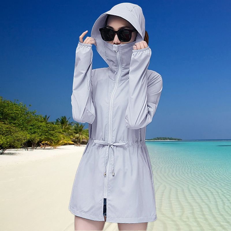 夏季户外蒙面防晒衣装备面罩女全脸防紫外线遮阳护脸开车骑行面巾 灰色