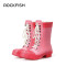 Rockfish英国春夏马丁靴雨靴女士天然橡胶雨鞋女防滑胶鞋潮流水鞋_ulF47 粉／红 36