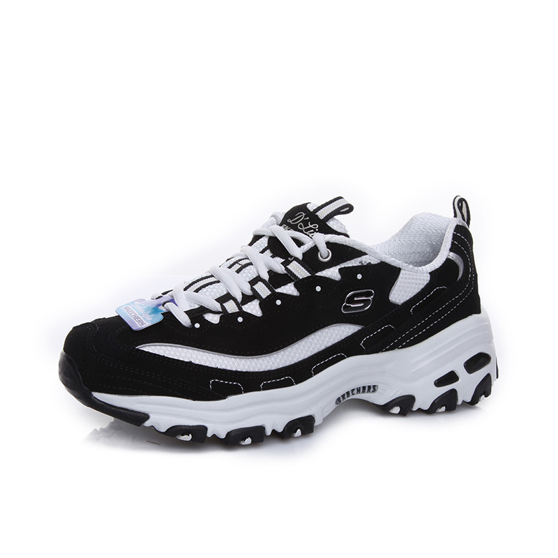 Skechers斯凯奇D'lites 黑白熊猫鞋情侣款男女运动潮鞋 99999720/B-KW 99999720/B-KW 6