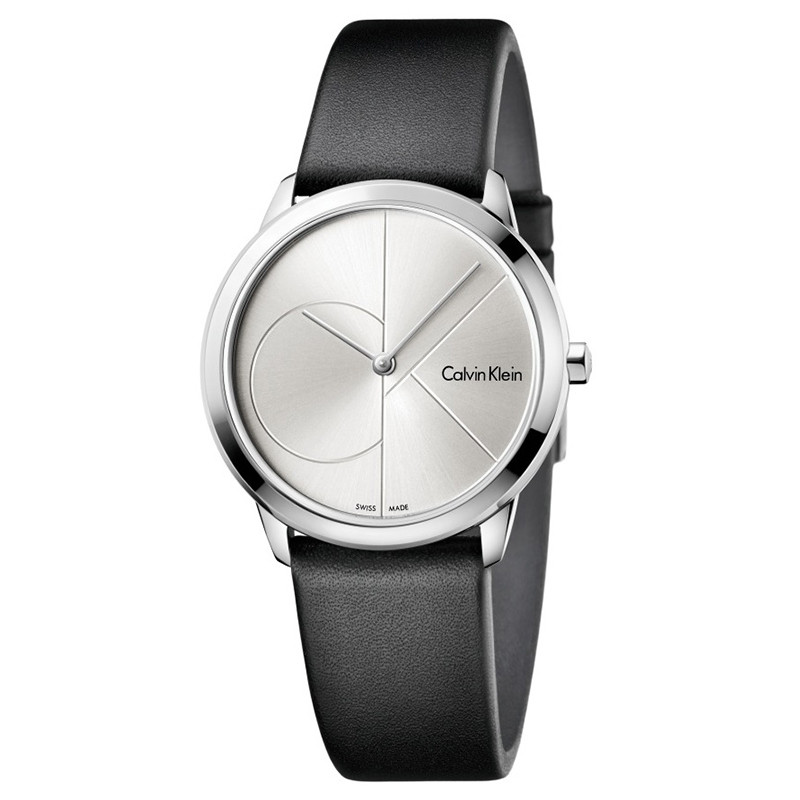 CK卡文克莱（CalvinKlein）手表男表限量版 MINIMAL简约时尚黑盘钢带石英男士女士情侣表K3M214X1 K3M221CY女