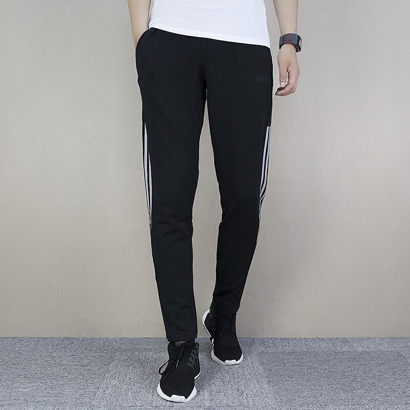 Adidas阿迪达斯neo男裤 2018夏秋新款运动休闲舒适透气小脚裤针织长裤DM4251 S DM4251