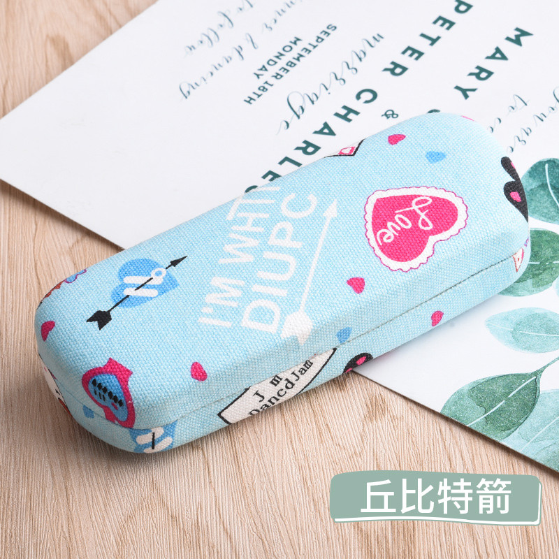 小清新复古眼镜盒便携学生眼镜收纳盒男女款简约创意个性近视眼镜盒_1 丘吡特箭