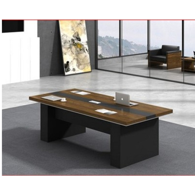 三能 办公家具现代中式木质办公桌会议桌 4米