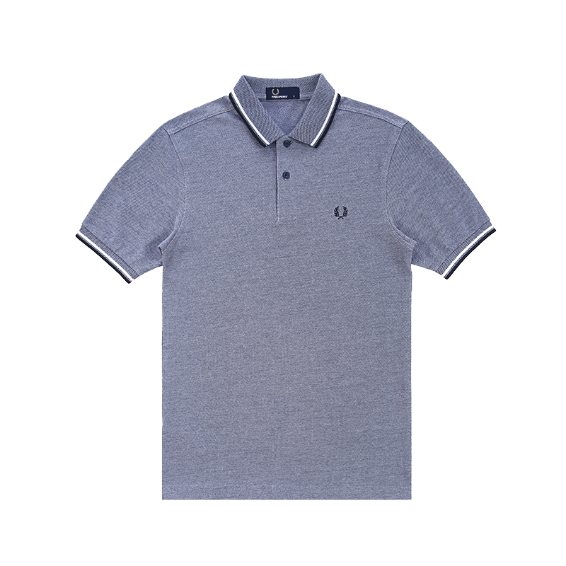 Fred Perry 男装新款POLO衫 英伦小翻领纯棉短袖 T恤M3600 M 灰色黑标