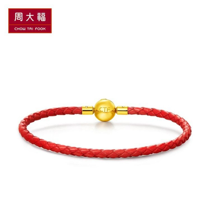 臻选周大福珠宝首饰女款不锈钢扣手绳YB【多款可选】_3 YB2黑色17.5cm