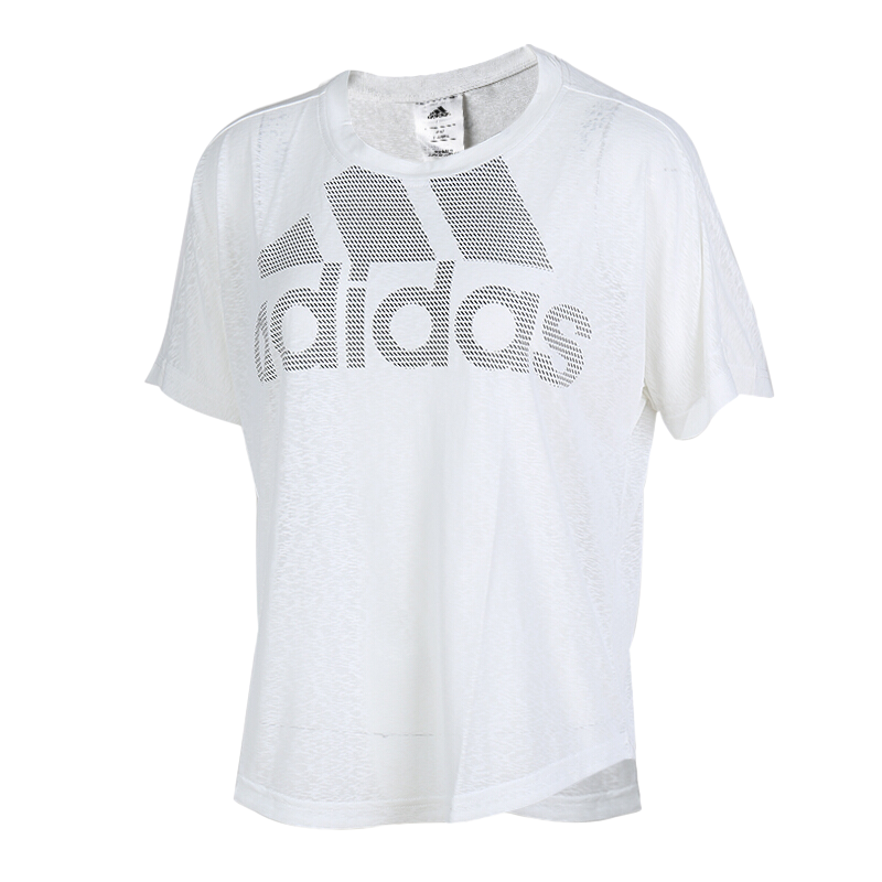 adidas阿迪达斯T恤女18夏季新品圆领短袖 CZ8005 XL 白色