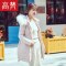 高梵(GOLDFARM)新款时尚毛领羽绒服女中长款韩国冬装加厚外套 贝壳粉 M