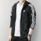 adidas阿迪达斯男装 休闲运动服 连帽夹克外套BQ6456 XL BK4063/针织面料