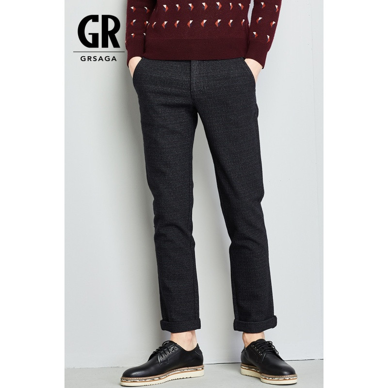 GRSAGA冬季休闲灰色系休闲裤K11542750D_2 XL 灰色系