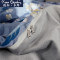 皮尔卡丹(Pierre Cardin)家纺 A纯棉B水晶绒珊瑚绒四件套秋冬保暖床上法兰绒全棉条纹格子床单被套三件套 适用1.5/1.8m床-被套2.0*2.3m 图雷-灰