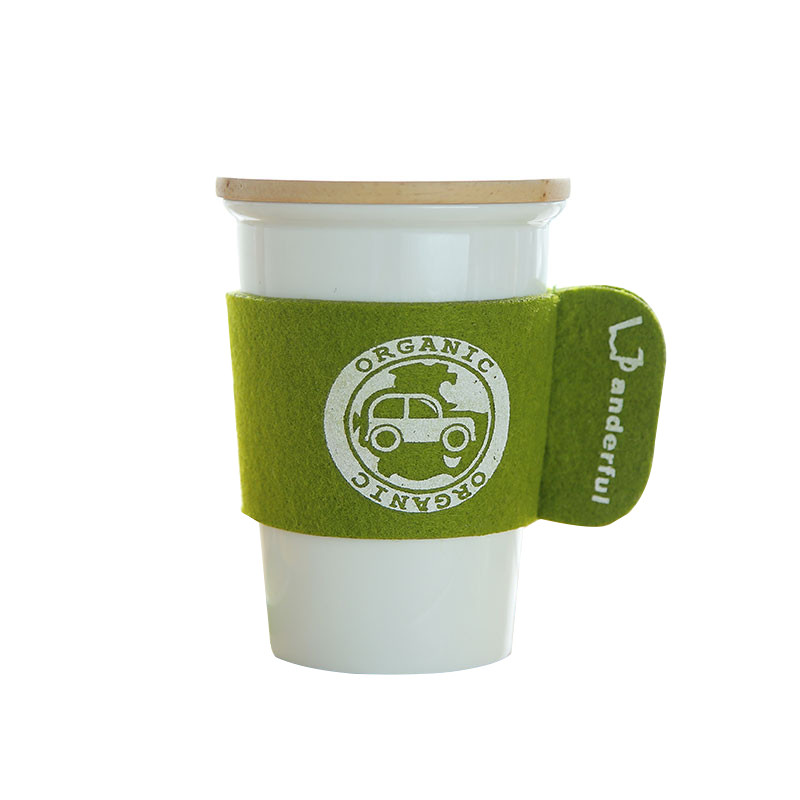 金禹瑞美(REMEC)水具/水杯 木盖双层中空隔热杯单个装(2色可选) 水杯 陶瓷杯 奶杯 茶杯 杯子 杯