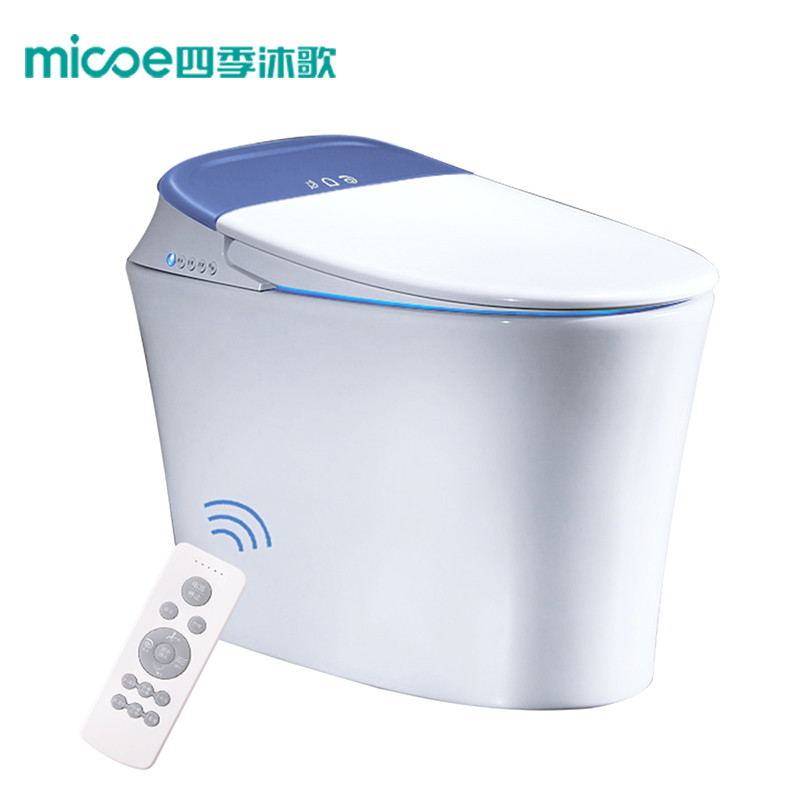 四季沐歌MICOE四季沐歌即热式遥控器智能马桶地排坐便器暖风烘干自动冲水除臭马桶座便器 漩涡式脚触冲水智能马桶300MM