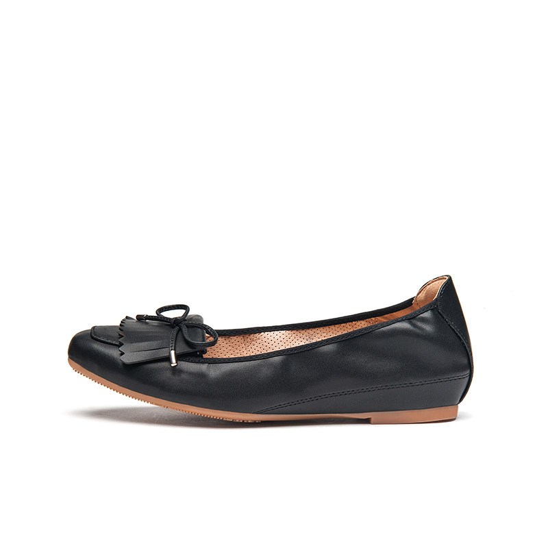 Quicheshoes/蛋卷鞋坡跟鞋女2018新款黑色厚底尖头时尚舒适内增高 黑色 40
