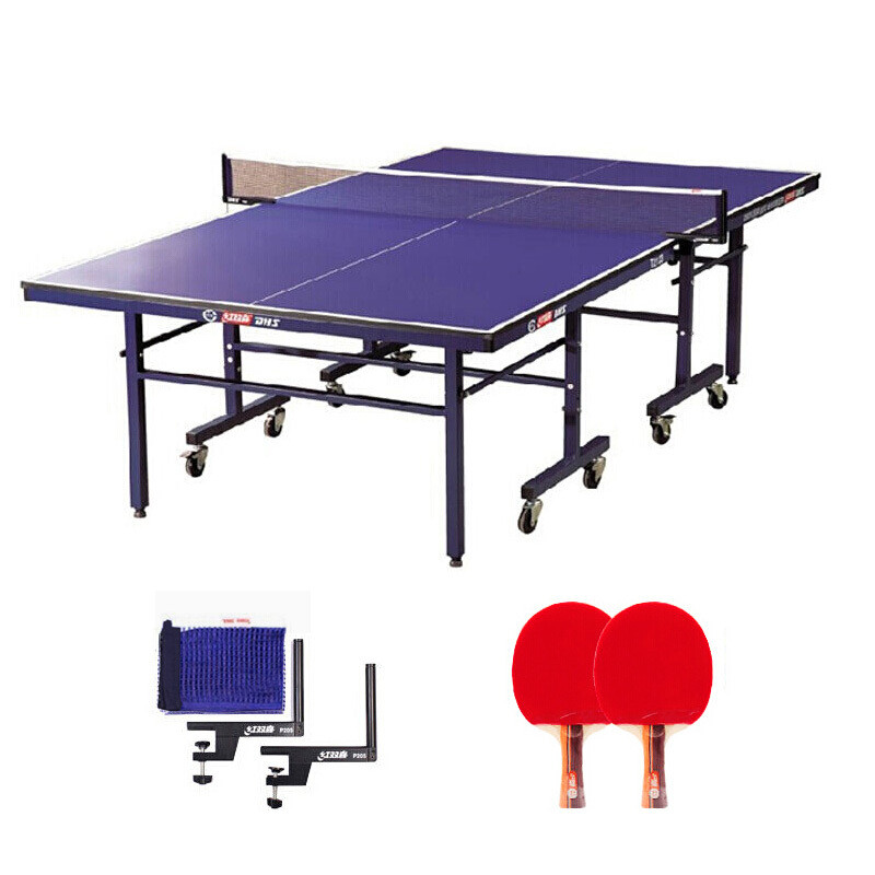 红双喜DHS乒乓球台 T2123 单折移动式乒乓球桌 单折移动式球台