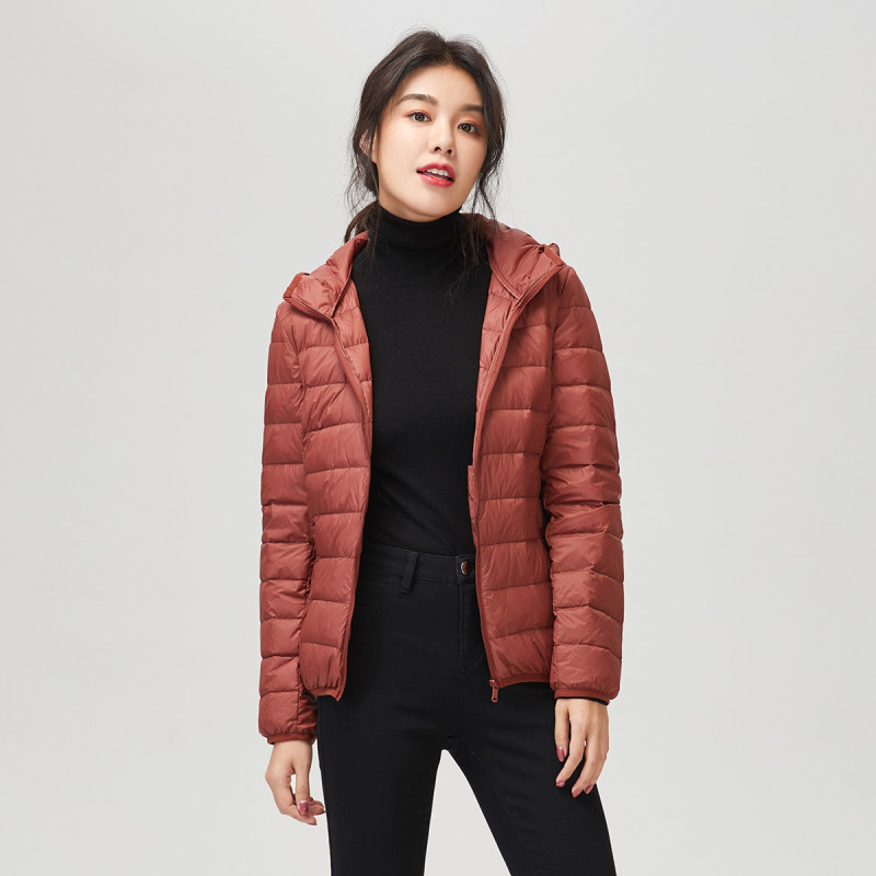 高梵(GOLDFARM)秋冬女士羽绒服正品百搭轻薄短款羽绒服女时尚韩版潮 琥珀棕 M