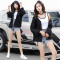 【梦娜思】短款牛仔外套女宽松学生韩版bf秋季新款港味复古牛仔上衣女潮 L 蓝色