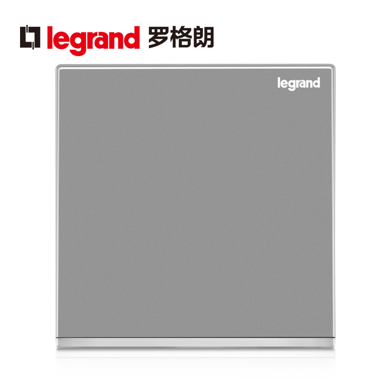 罗格朗(Legrand)开关插座面板逸景深砂银一开二开单控双控带LED开关智能家居家用墙壁电源86型 逸景深砂银 一开双控带LED