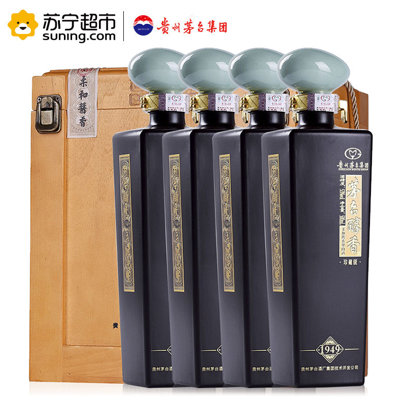 贵州茅台集团 茅台醇香珍藏级1949 53度木盒礼盒装500ml*4瓶 酱香型