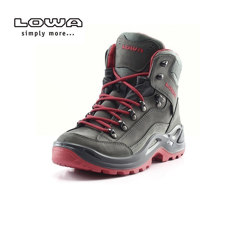 LOWA（LOWA）户外防水登山鞋RENEGADEGTX多彩女式中帮鞋L320945 40 L3209459740烟灰色/红色