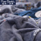 皮尔卡丹(Pierre Cardin)家纺 加厚保暖法兰绒四件套珊瑚绒双面法莱绒被套1.8m床其他 时尚生活 适合2.0m床-被套220*240cm