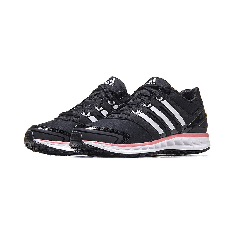 adidas阿迪达斯女子跑步鞋2017新款轻便休闲运动鞋CP9643 CP9643一号黑+亮白 39码
