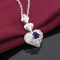 N640WomenSilverNecklace镀925纯银女项链日韩版锁骨链潮人送_2_5 坠子3X1.5CM长20cm