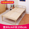 悦含加固折叠床双人1.2实木床便携简易床木板床午睡床单人床午休床铁架钢木床 加固加粗80*199cm米色钢木床