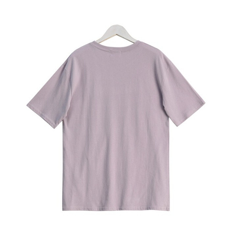 短袖T恤女糖果色上衣学生女紫色T夏 L 香芋紫