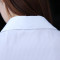 韩范中袖衬衫女五分袖弹力衬衣工作服七分职业装夏短袖半袖白衬衣 5XL 短袖-黑条纹(高弹)