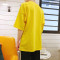 男士短袖T恤打底衫上衣服夏款圆领半袖纯白色中袖宽松七分中袖_1 M 黄色